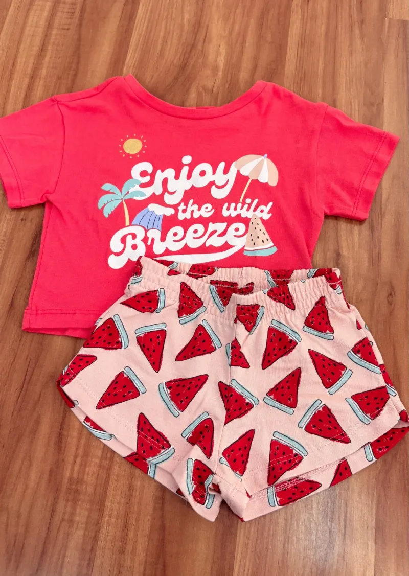 CONJUNTO FEMININO INFANTIL SEM MANGA R06