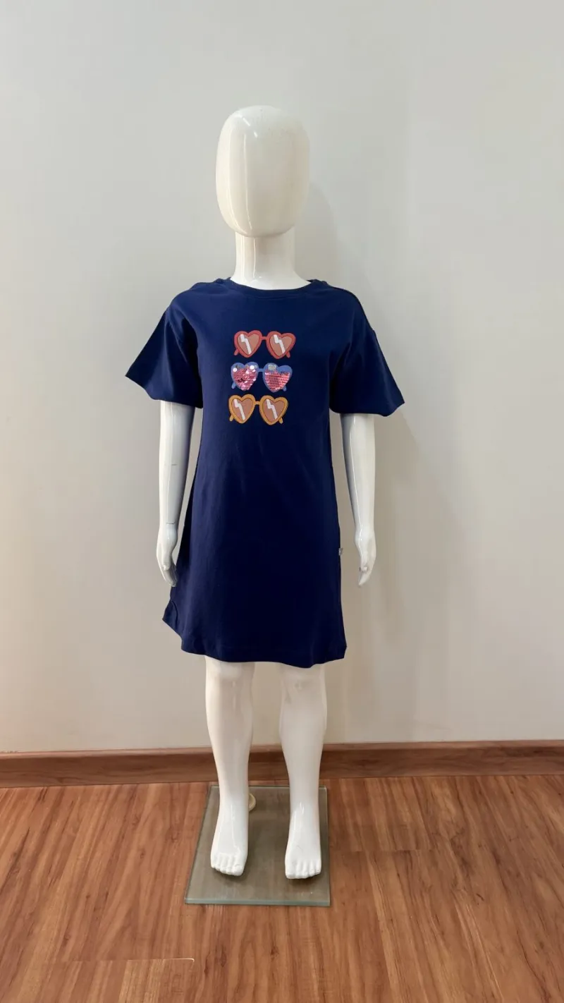 VESTIDO FEMININO INFANTIL SEM MANGA R06
