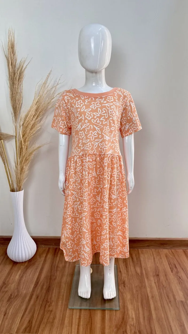 VESTIDO FEMININO INFANTIL SEM MANGA R06