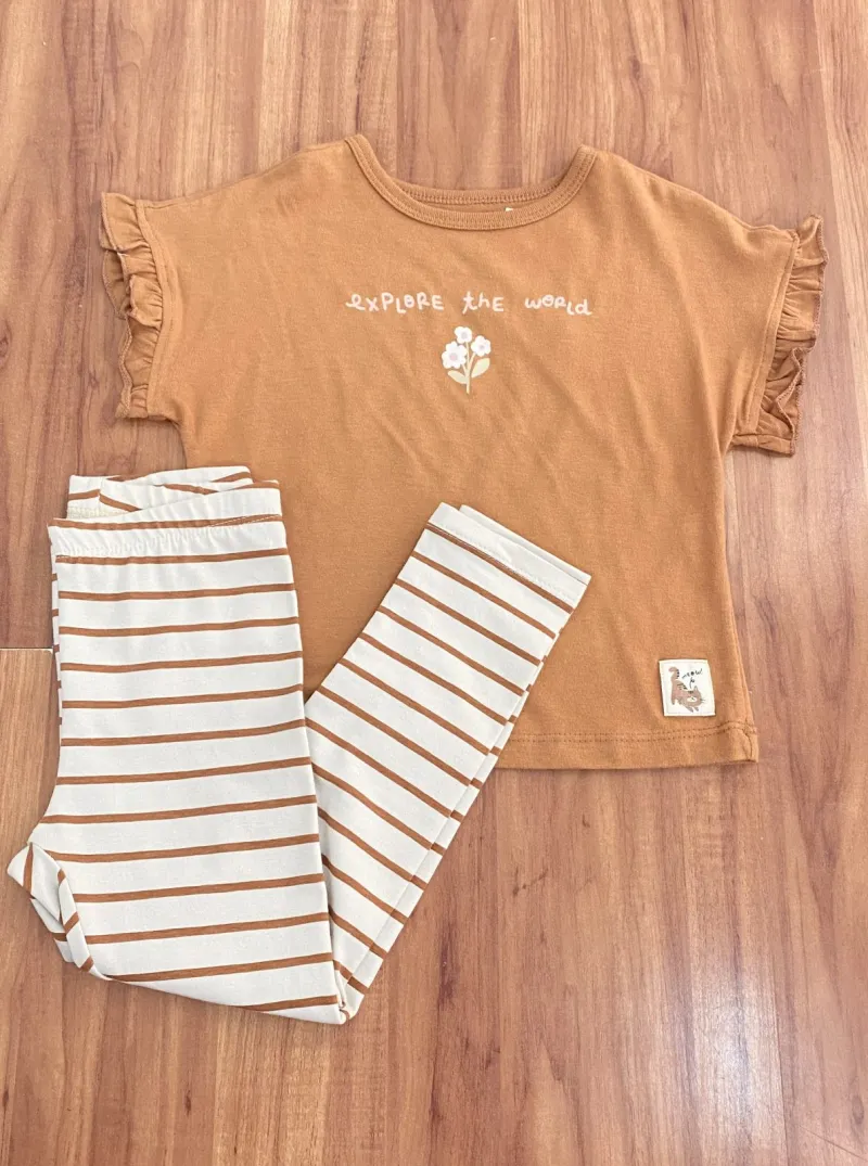 CONJUNTO FEMININO INFANTIL SEM MANGA R06