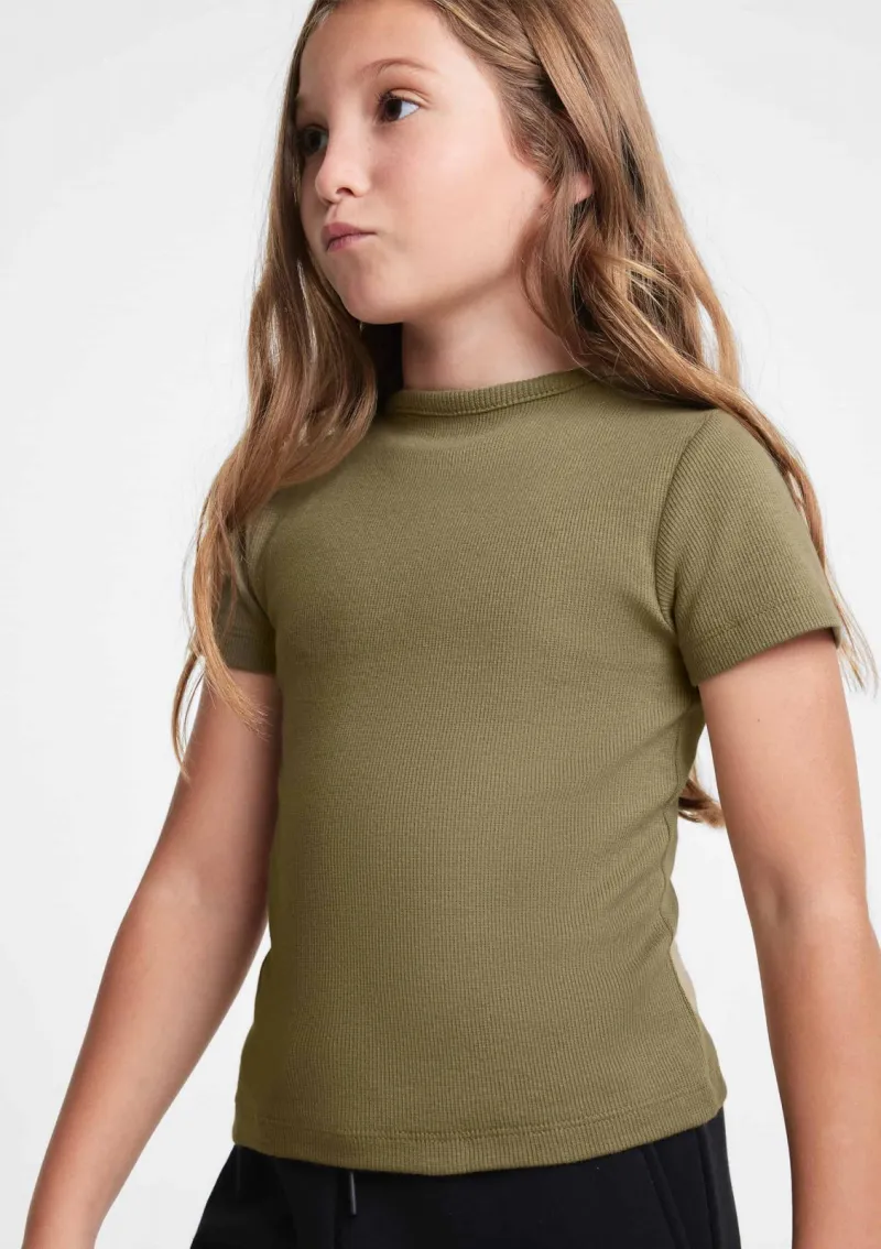 BLUSA FEMININO INFANTIL SEM MANGA CANELADO