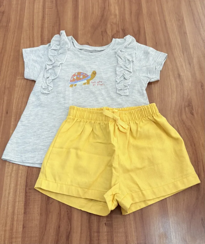 CONJUNTO FEMININO INFANTIL SEM MANGA+SHORT R06