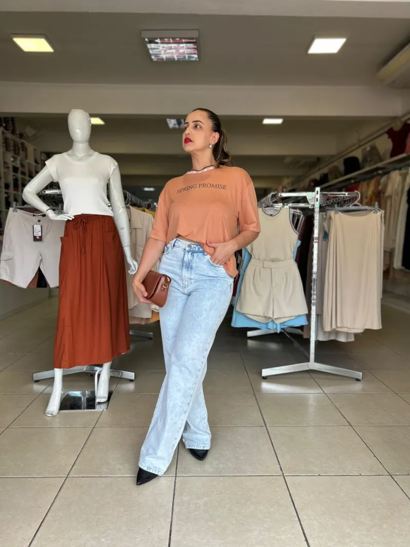 CALÇA FEMININO ADULTO RETA