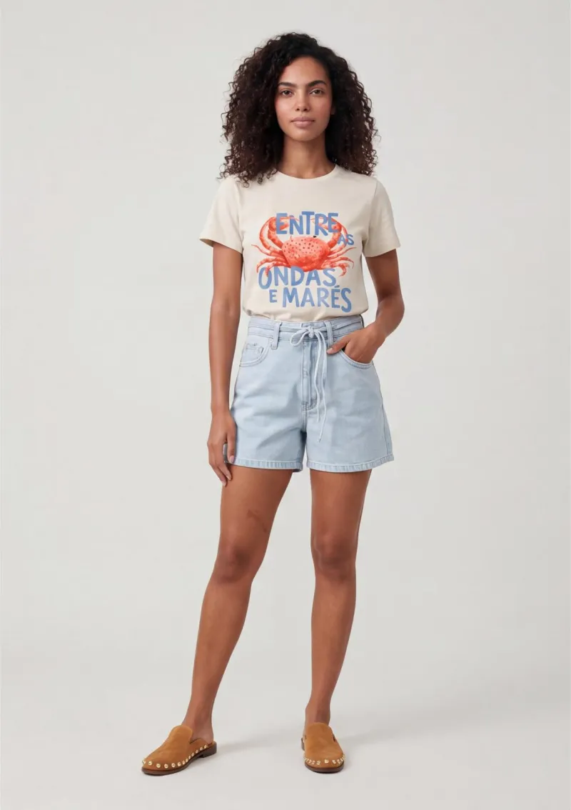 SHORTS FEMININO ADULTO MOM