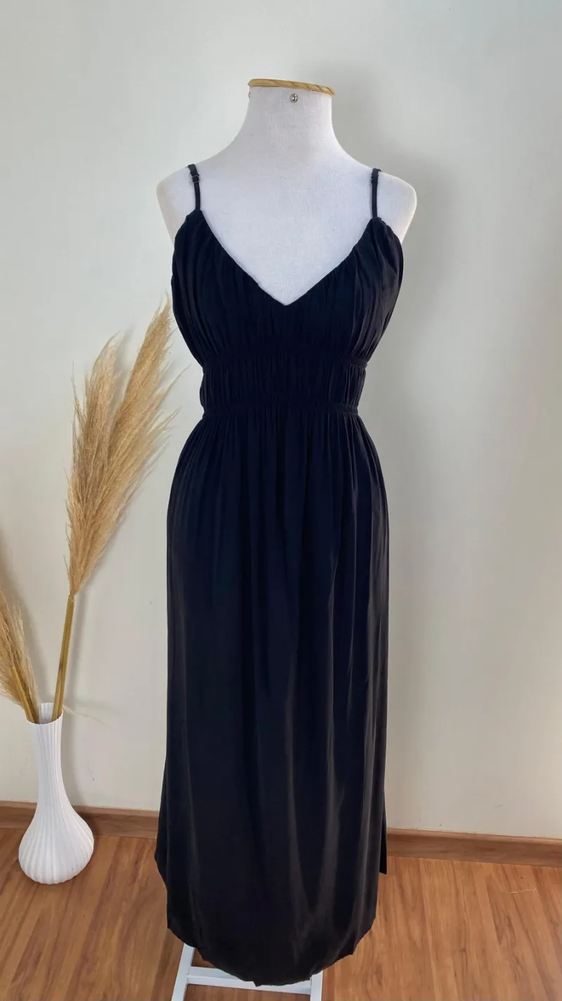 VESTIDO FEMININO C/ALÇA MIDI