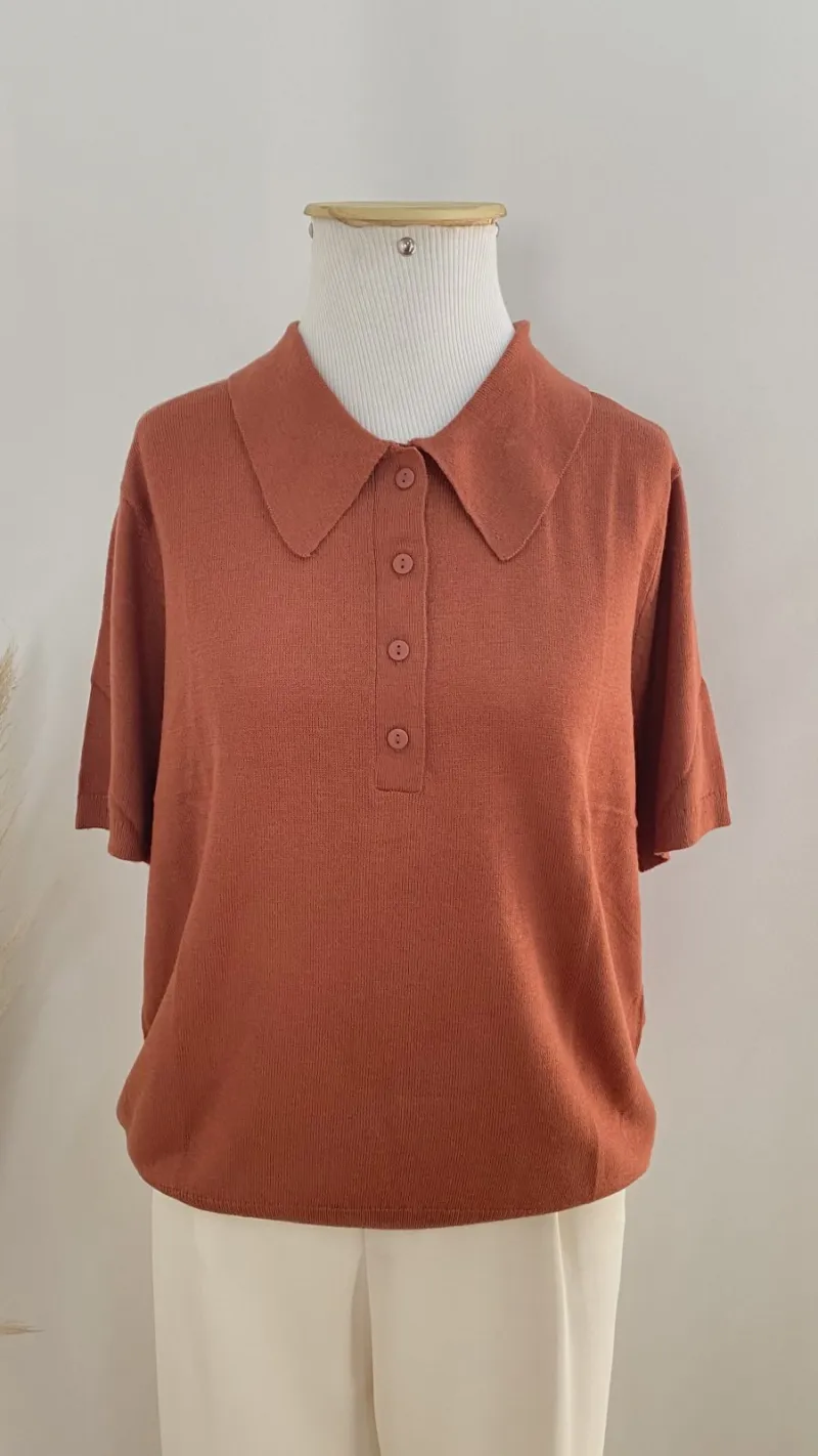 POLO FEMININO ADULTO SEM MANGA TRICOT