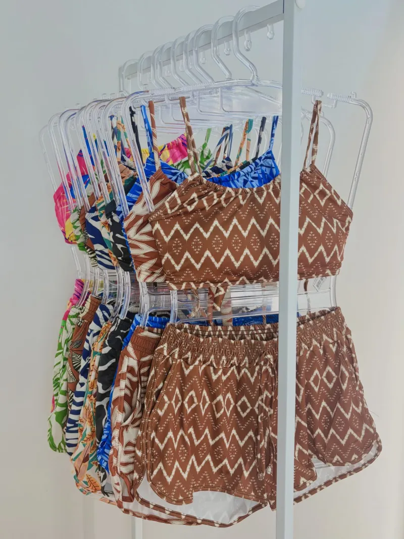 CONJUNTO FEMININO ADULTO BIQUINI+SHORTS
