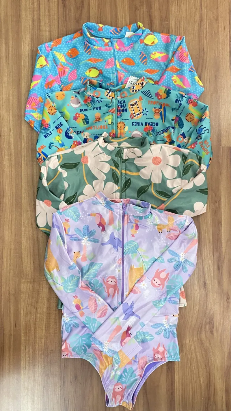 MAIÔ FEMININO INFANTIL MANGA LONGA