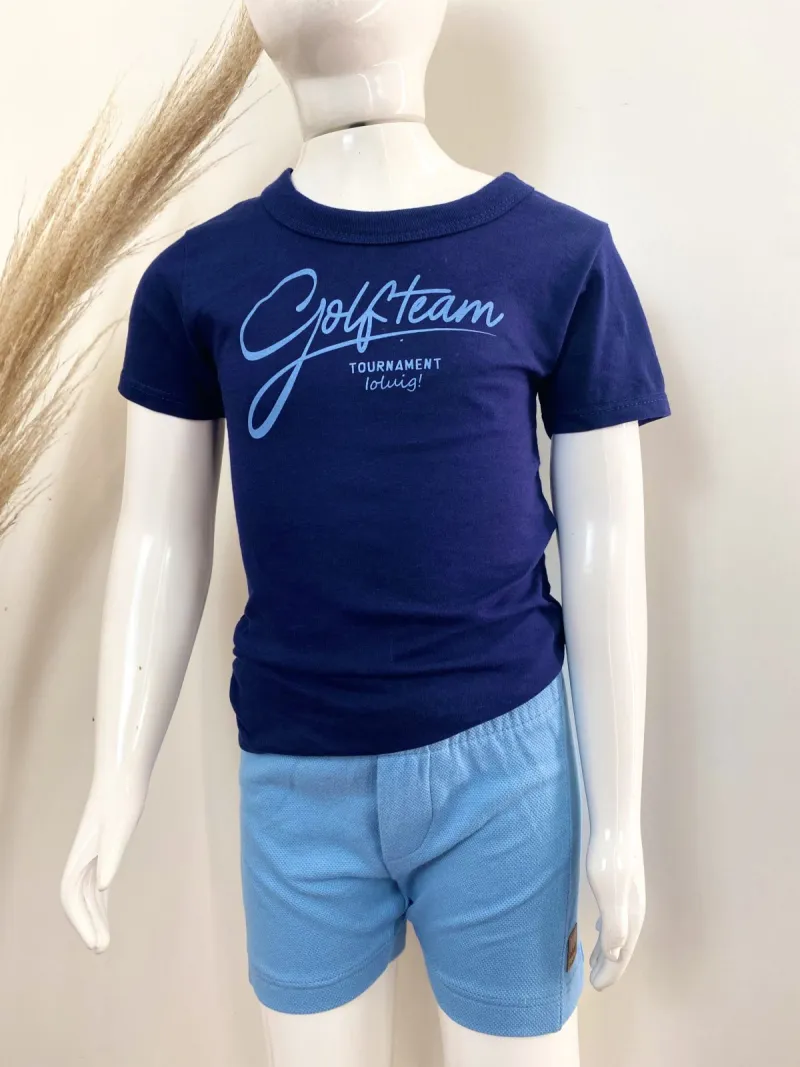 CONJUNTO MASCULINO INFANTIL SEM MANGA+SHORTS