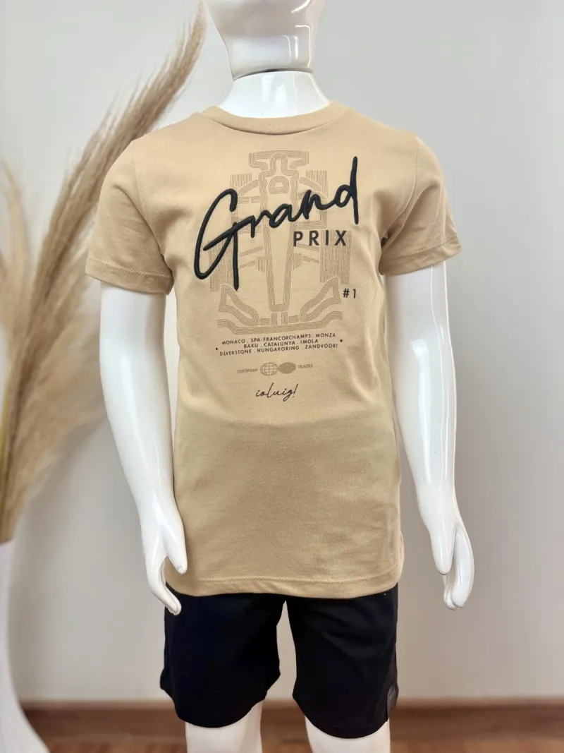 CONJUNTO MASCULINO INFANTIL SEM MANGA+BERMUDA