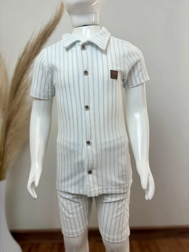 CONJUNTO MASCULINO INFANTIL SEM MANGA+BERMUDA