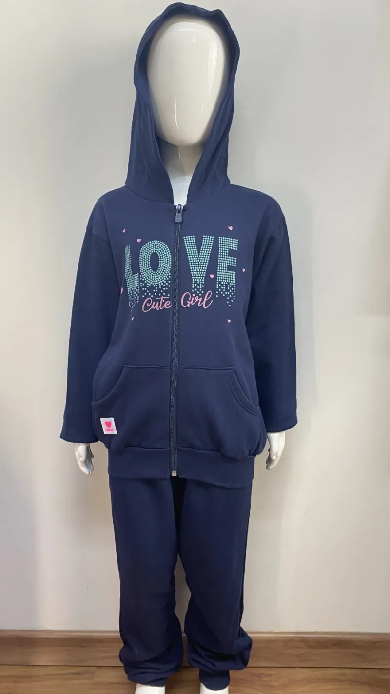 CONJUNTO FEMININO INFANTIL MOLETOM R44