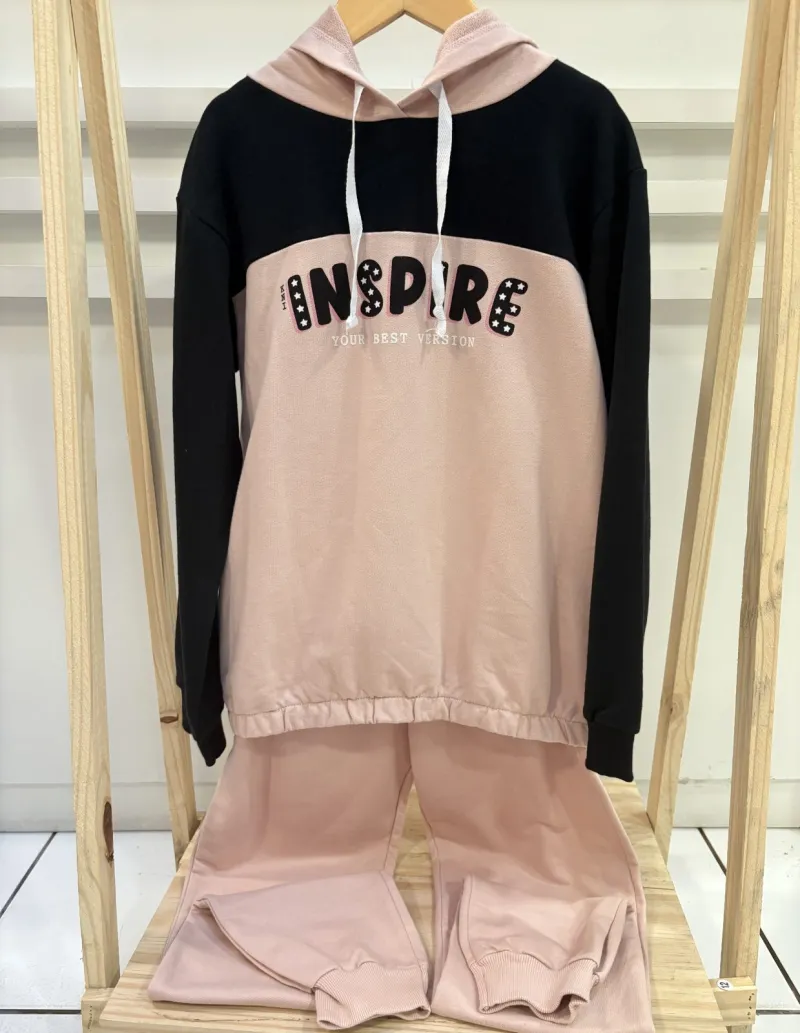 CONJUNTO FEMININO INFANTIL MOLETOM R44