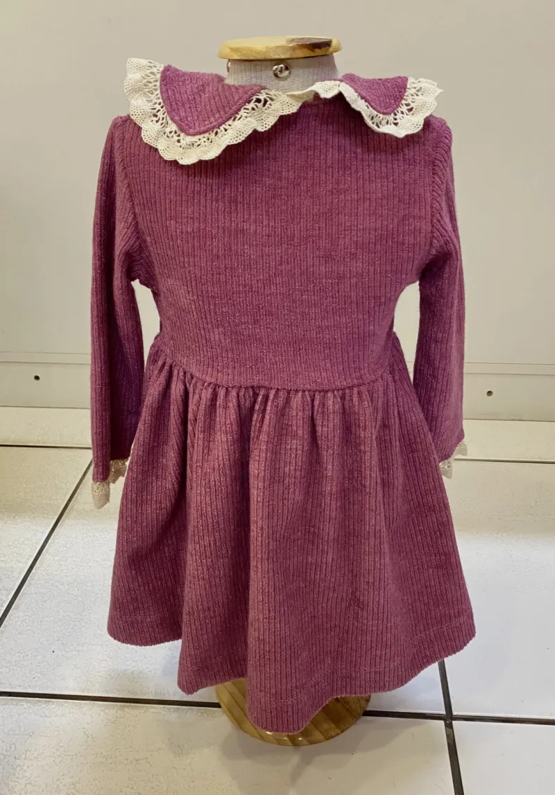 VESTIDO FEMININO INFANTIL MANGA LONGA R48