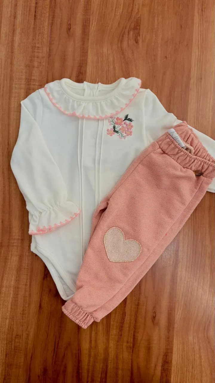 CONJUNTO FEMININO INFANTIL MANGA LONGA+CALÇA R48