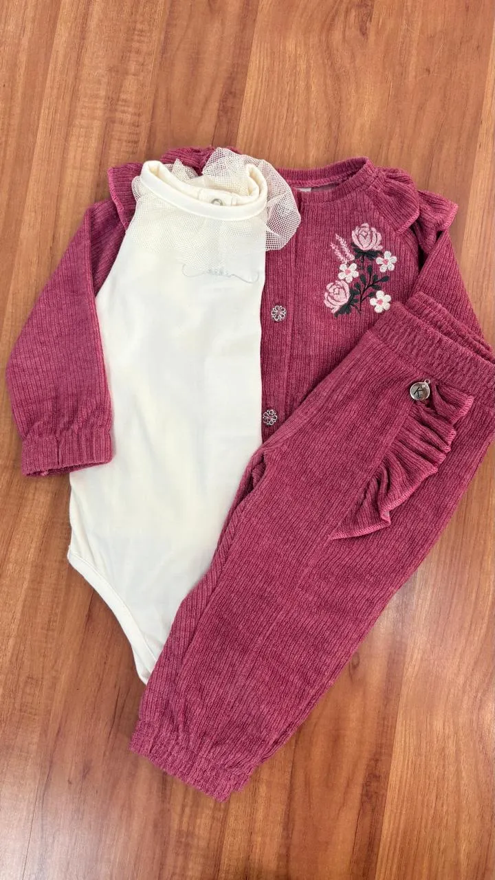 CONJUNTO FEMININO INFANTIL MANGA LONGA+CALÇA R48