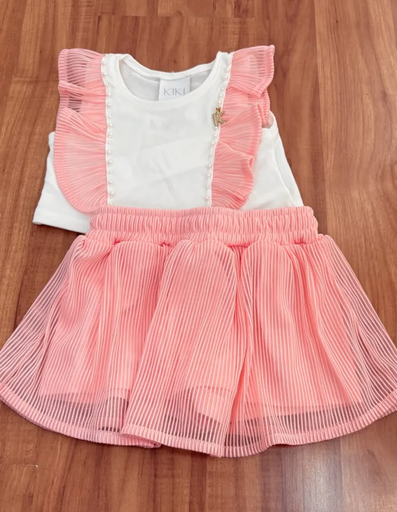 CONJUNTO TOP+SAIA FEMININO INFANTIL R48