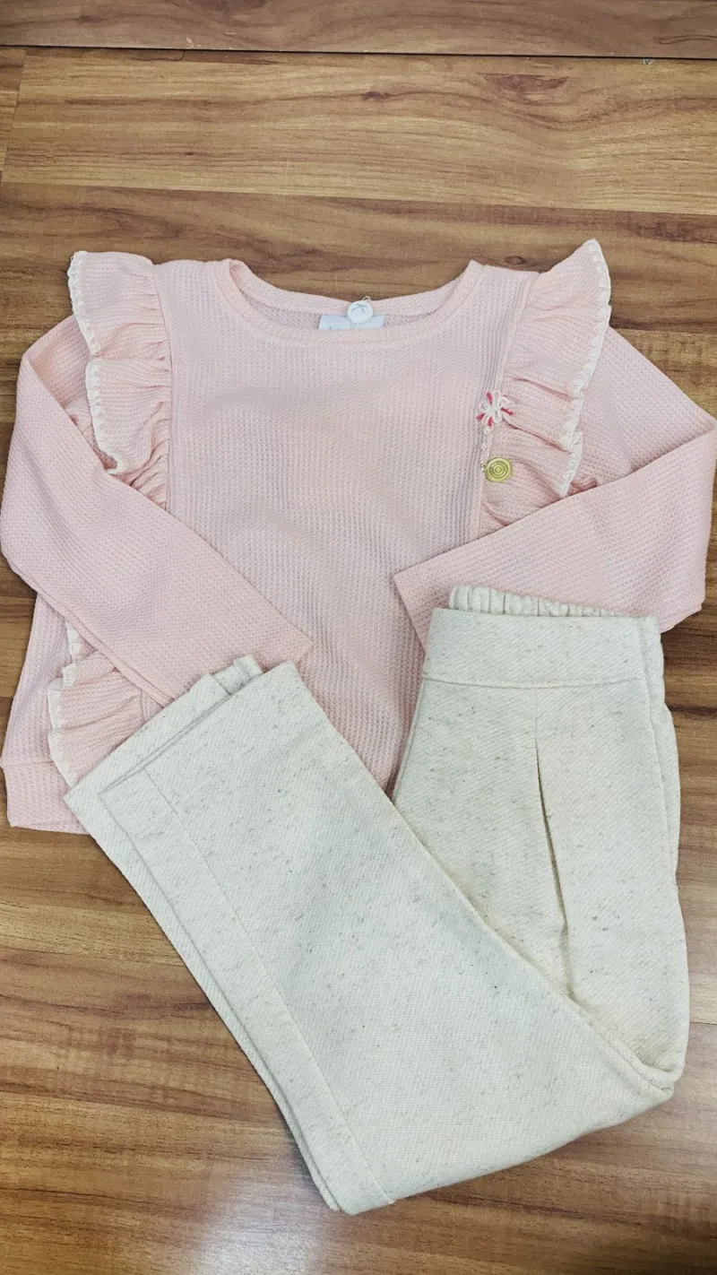 CONJUNTO FEMININO INFANTIL MANGA LONGA+CALÇA R48