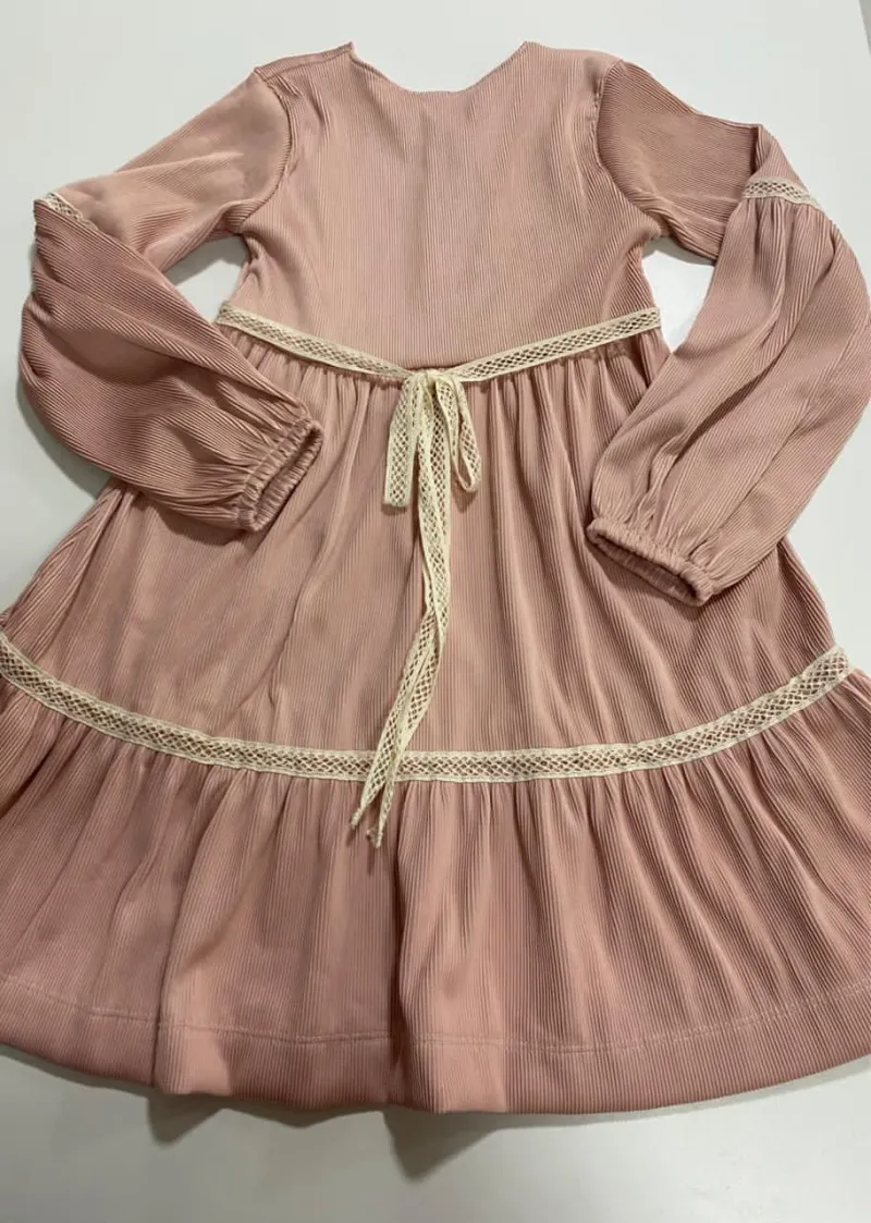VESTIDO FEMININO INFANTIL MANGA LONGA R48