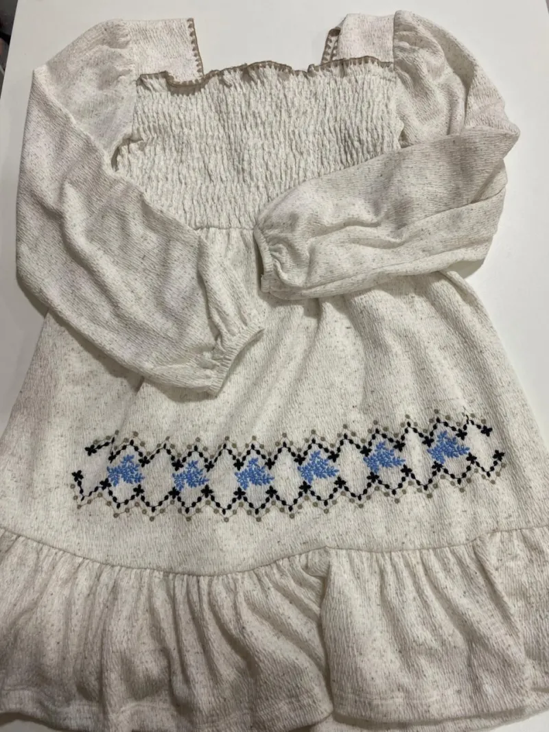 VESTIDO FEMININO INFANTIL MANGA LONGA R48