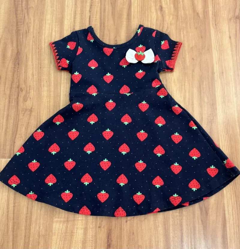 VESTIDO FEMININO INFANTIL SEM MANGA R100