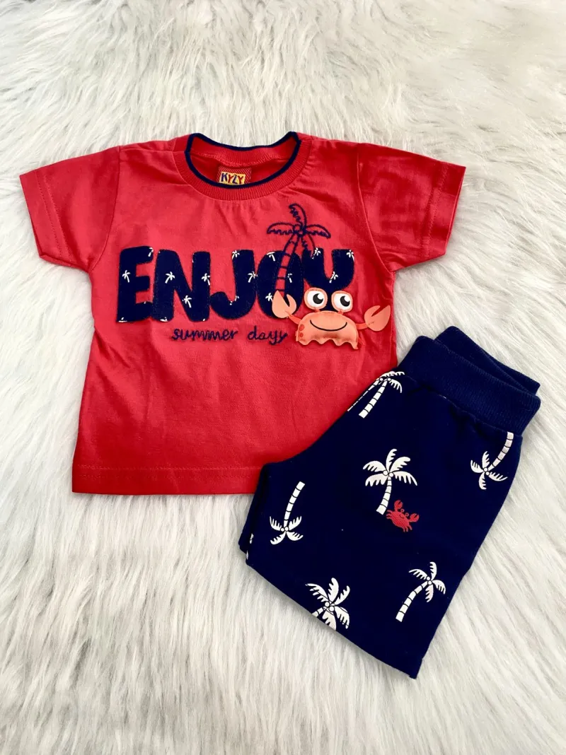 CONJUNTO MASCULINO INFANTIL SEM MANGA R100