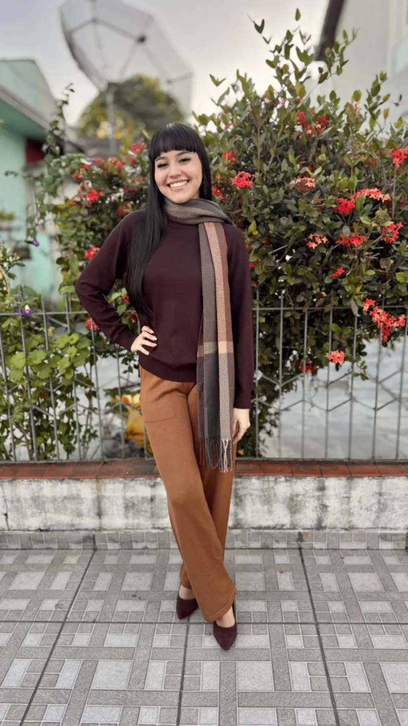 CALÇA FEM PNTALN TRICOT R50