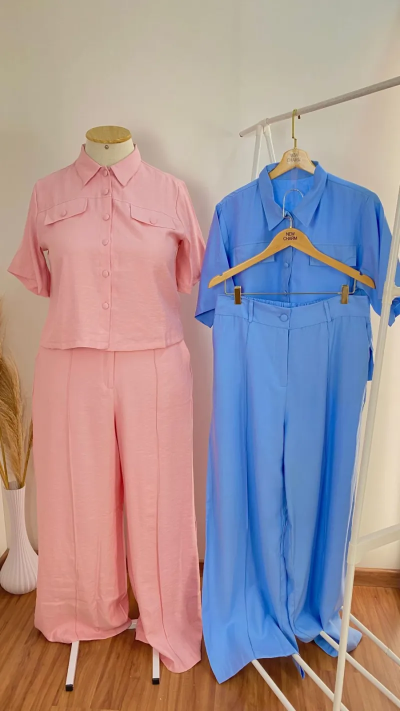 CONJUNTO FEMININO CAMISA SEM MANGA+CALÇA