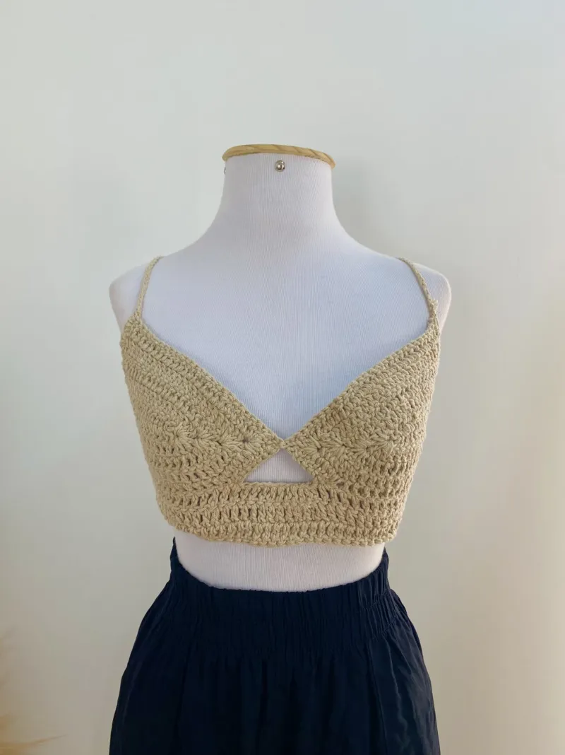 CROPPED FEMININO ADULTO C/ALÇA TRICOT