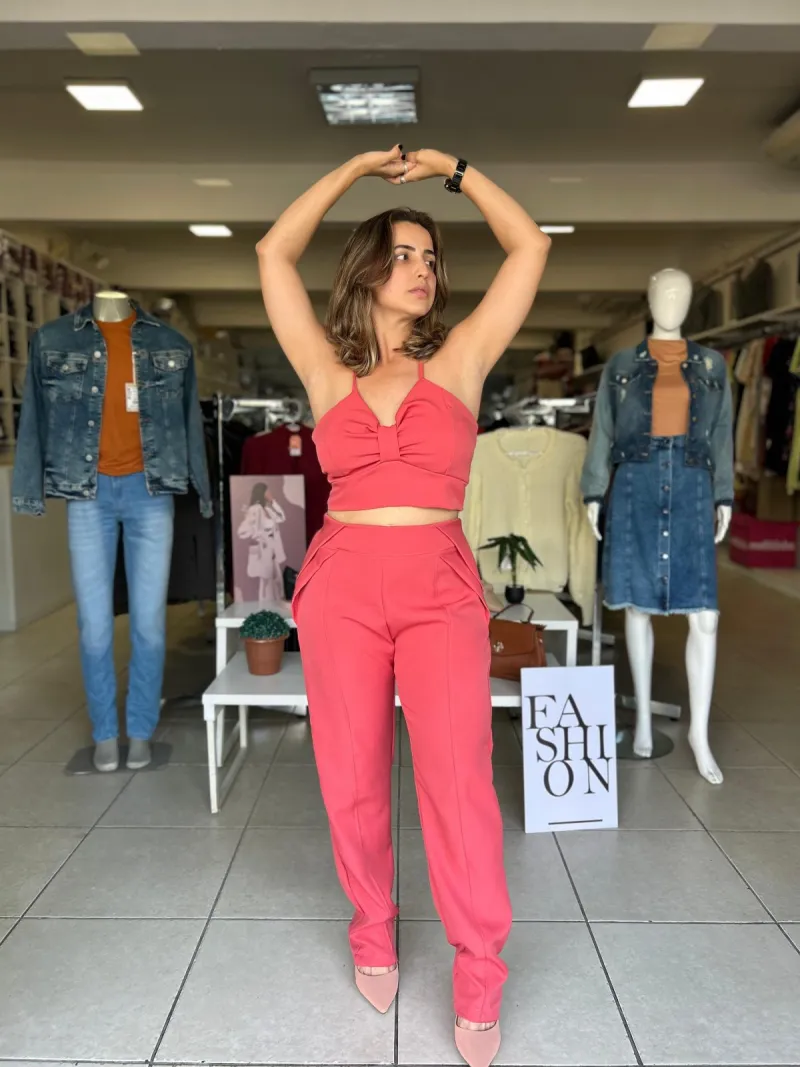 CONJUNTO FEMININO C/ALÇA+CALÇA R50