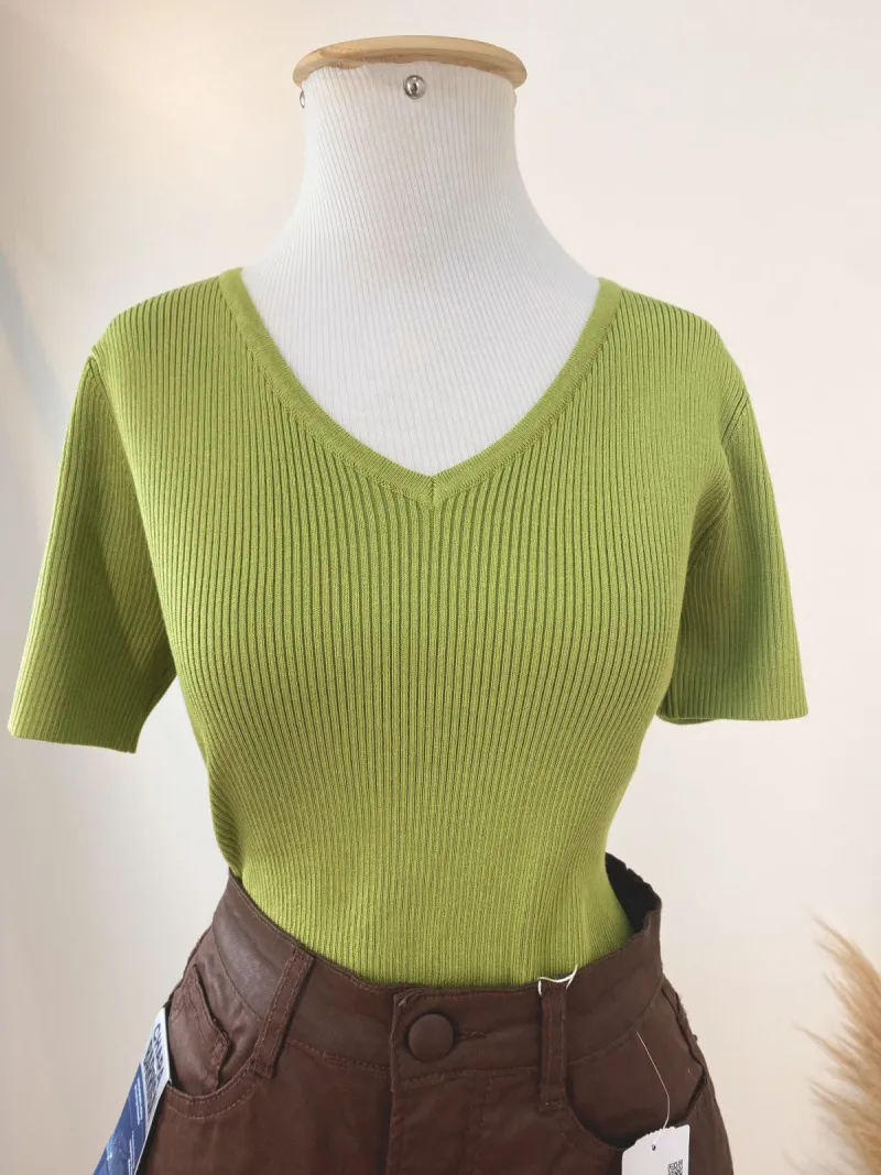 BLUSA FEMININO ADULTO SEM MANGA TRICOT