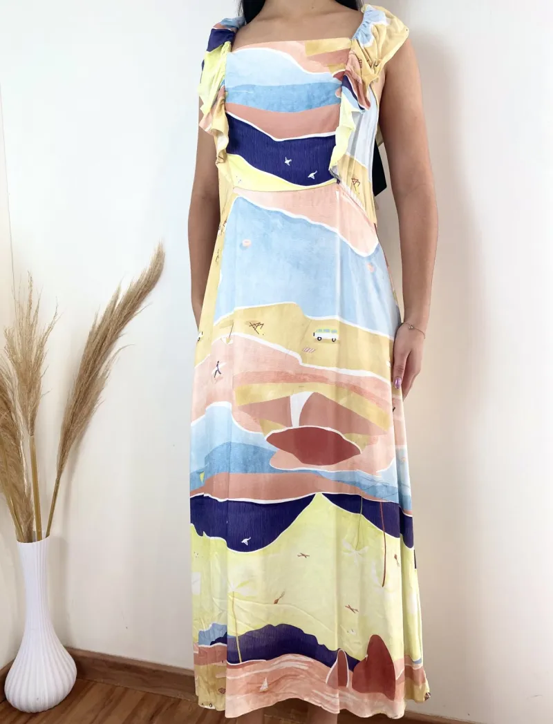 VESTIDO FEMININO C/ALÇA MIDI R53