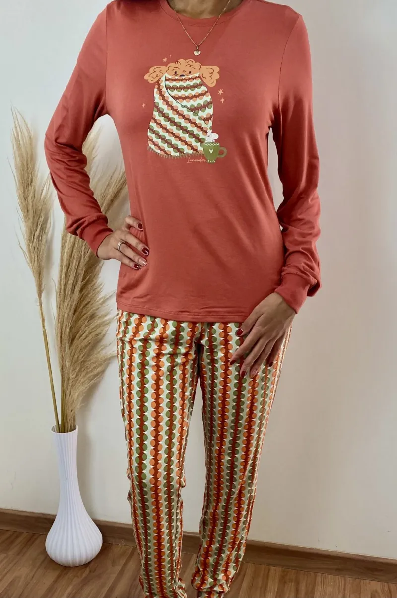PIJAMA FEMININO ADULTO MANGA LONGA+CALÇA