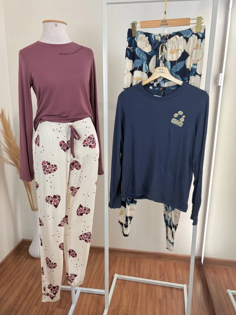 PIJAMA FEMININO ADULTO MANGA LONGA+CALÇA