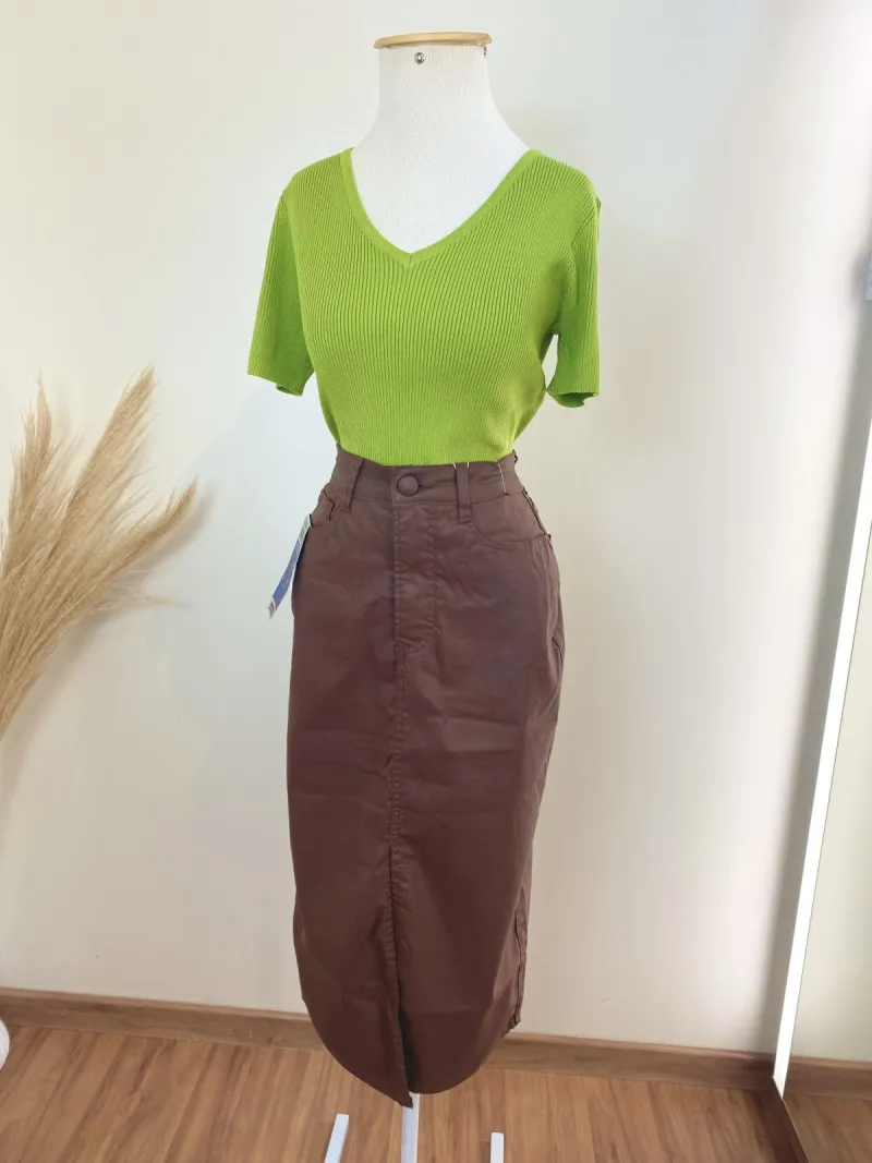 SAIA FEMININO ADULTO MIDI C/FENDA