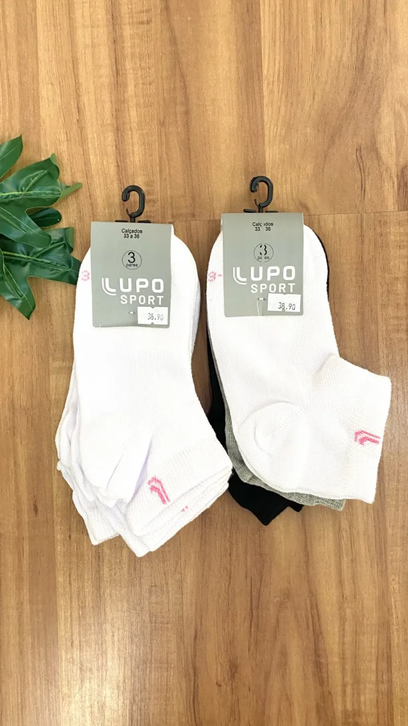 KIT MEIA FEMININO CANO CURTO