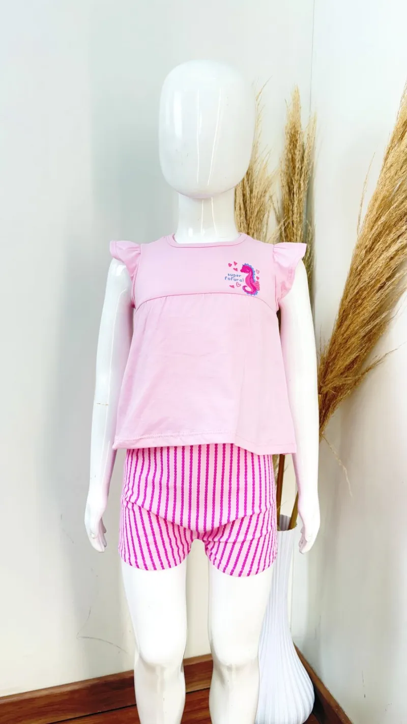 CONJUNTO FEMININO INS SEM MANGA+SHRT