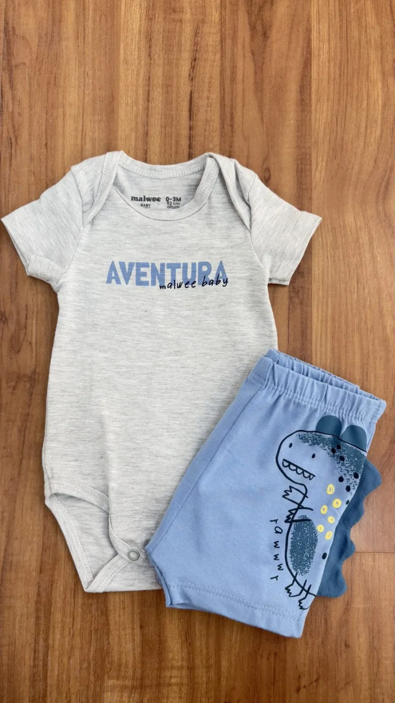 CONJUNTO MASCULINO INFANTIL BODY+SHRT