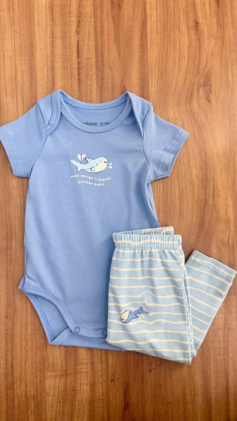 CONJUNTO MASCULINO INFANTIL BODY+SHRT
