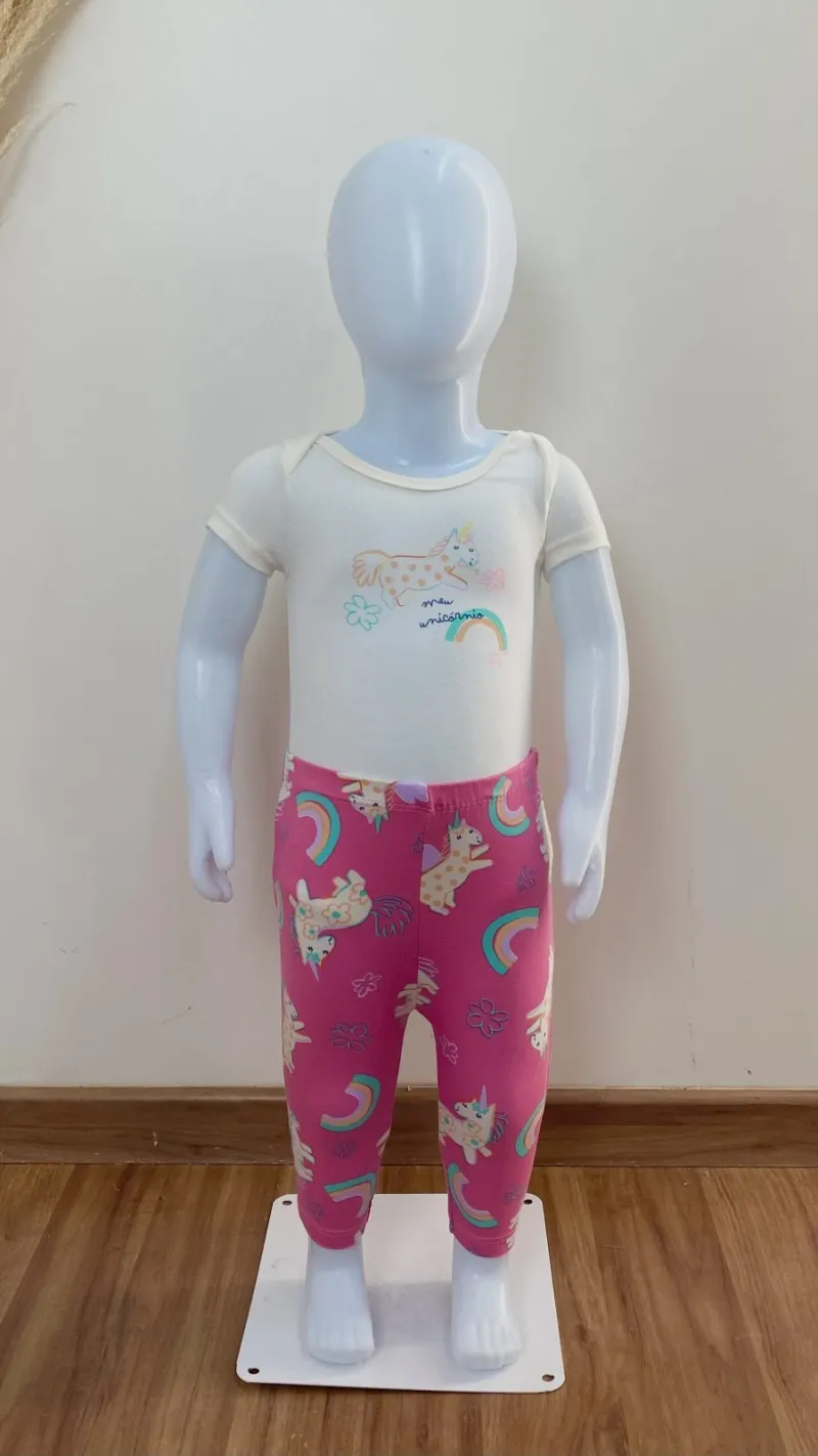 CONJUNTO FEMININO INFANTIL BODY+CALÇA