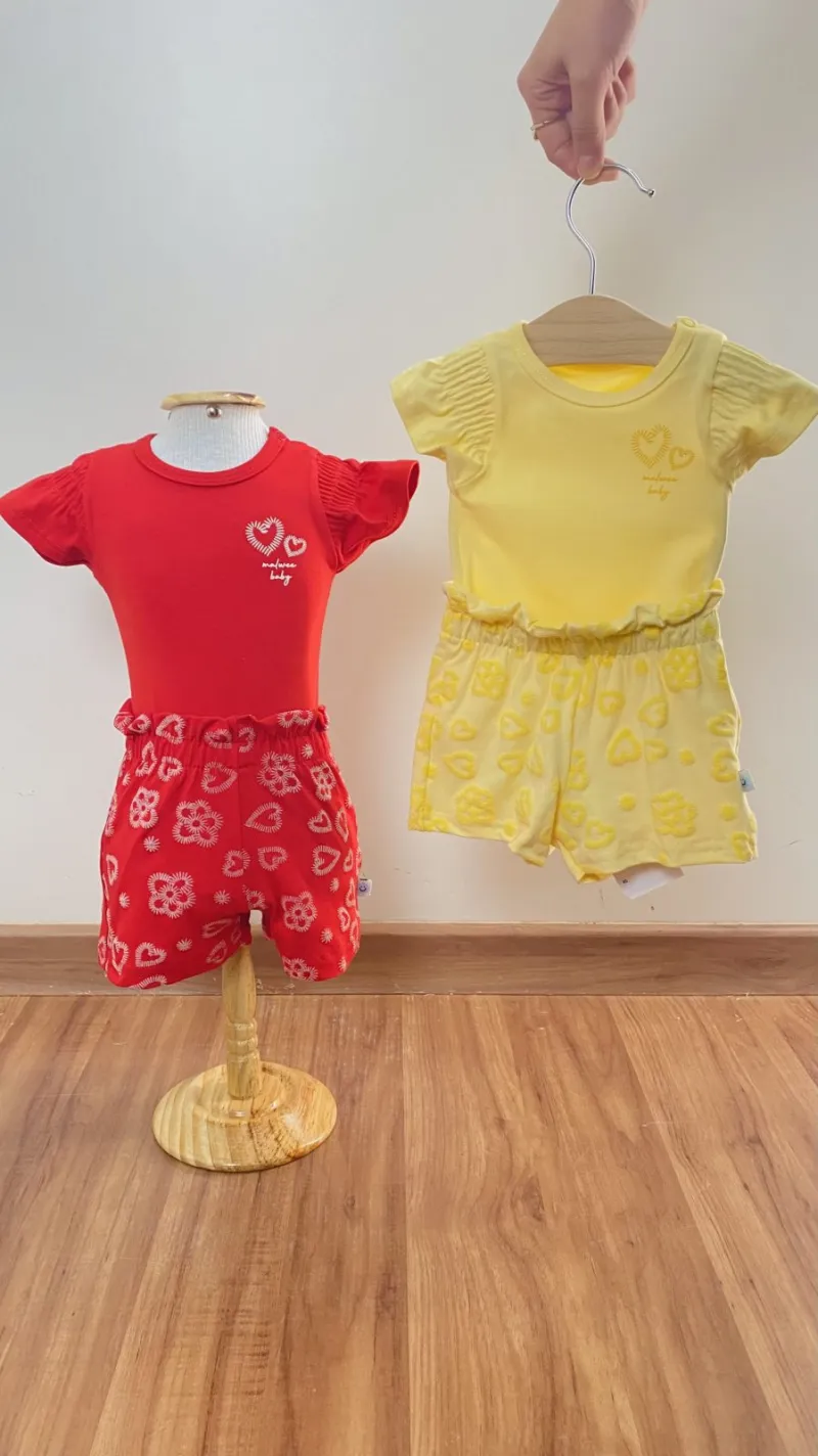 CONJUNTO FEMININO INFANTIL BODY SEM MANGA+SHRT
