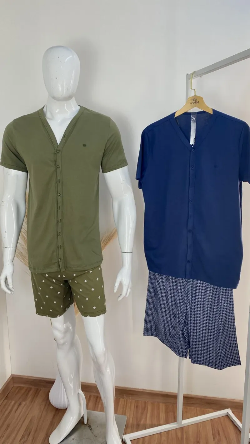 PIJAMA MASCULINO ADULTO SEM MANGA+BRMD
