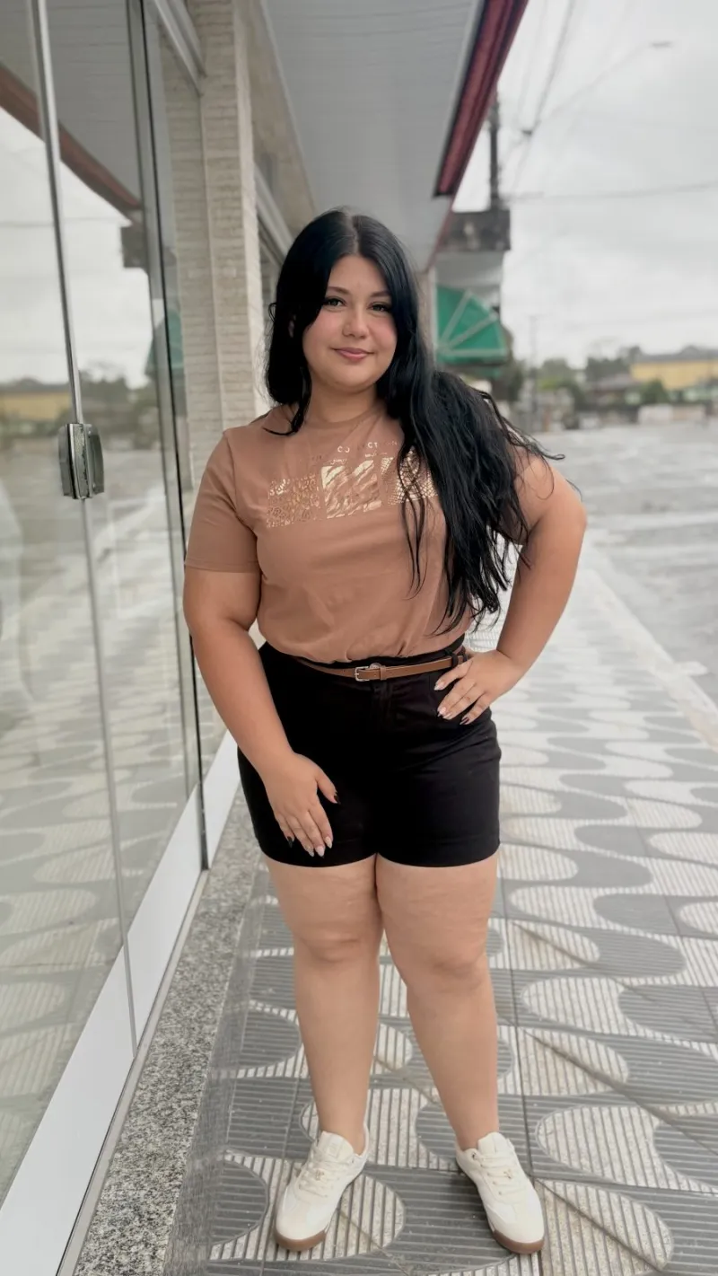 MALWEE — SHORTS FEMININO ADULTO ALFAIATARIA