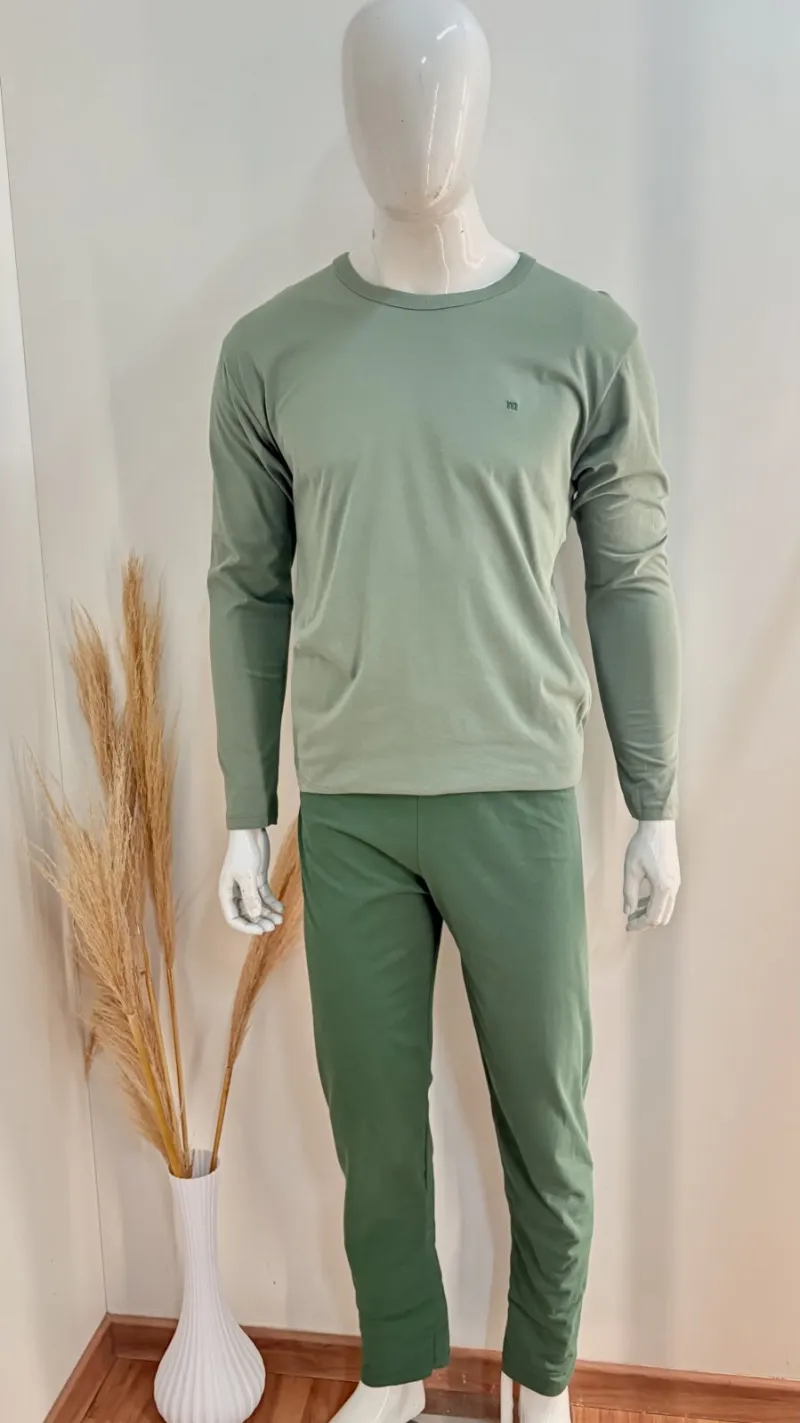 PIJAMA MASCULINO ADULTO MANGA LONGA+CALÇA