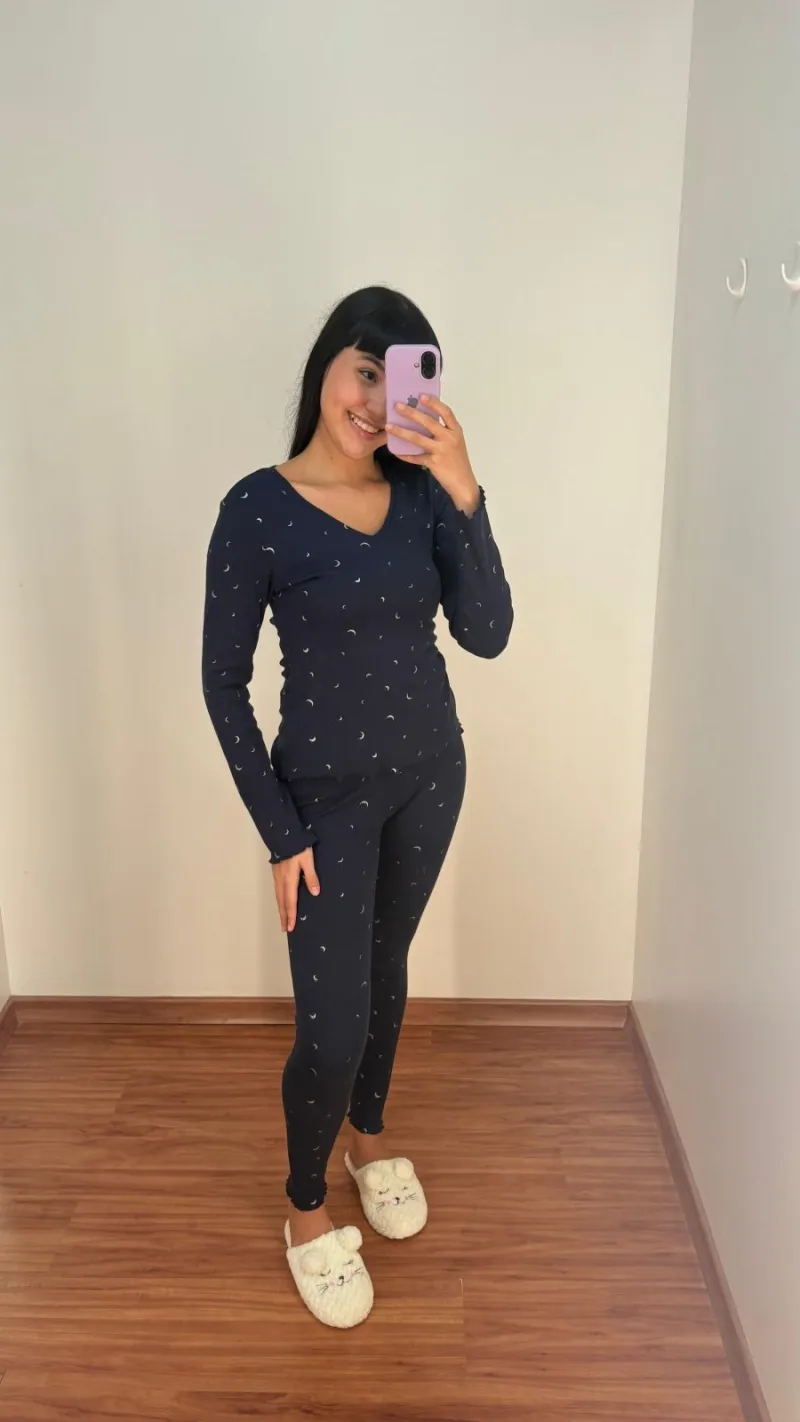 PIJAMA FEMININO ADULTO MANGA LONGA+CALÇA