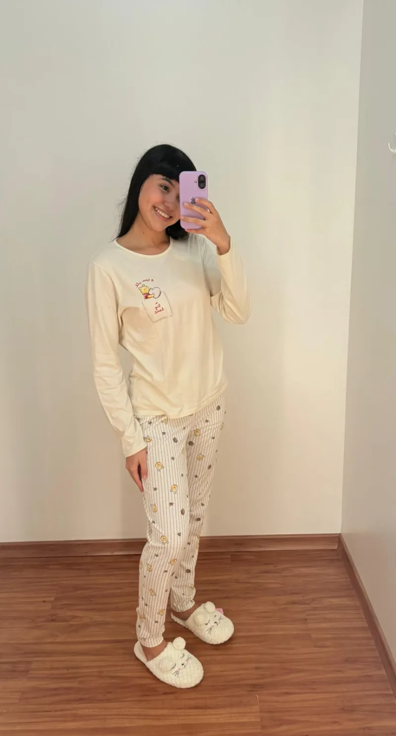 PIJAMA FEMININO ADULTO MANGA LONGA+CALÇA