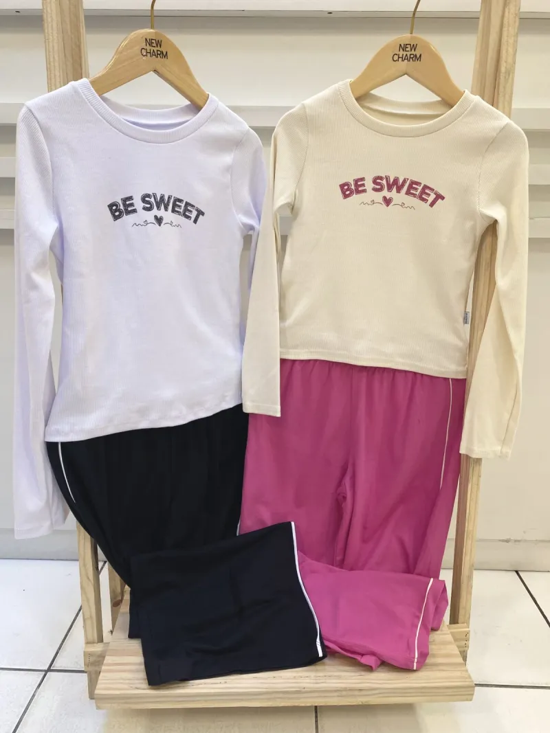 CONJUNTO FEMININO INFANTIL MANGA LONGA+CALÇA