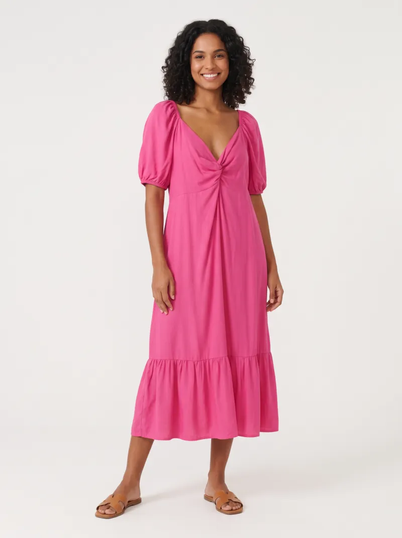 MALWEE — VESTIDO FEMININO MANGA CURTA EVASE R09
