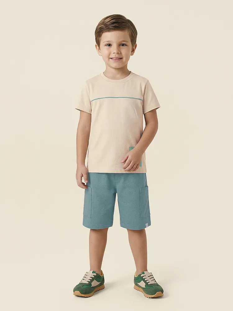 MALWEE — CONJUNTO MASCULINO INFANTIL MANGA CURTA+BERMUDA