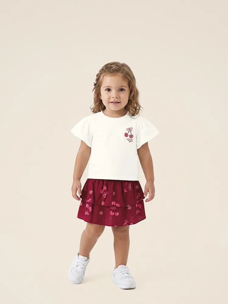 MALWEE — CONJUNTO FEMININO INFANTIL MANGA CURTA+SAIA